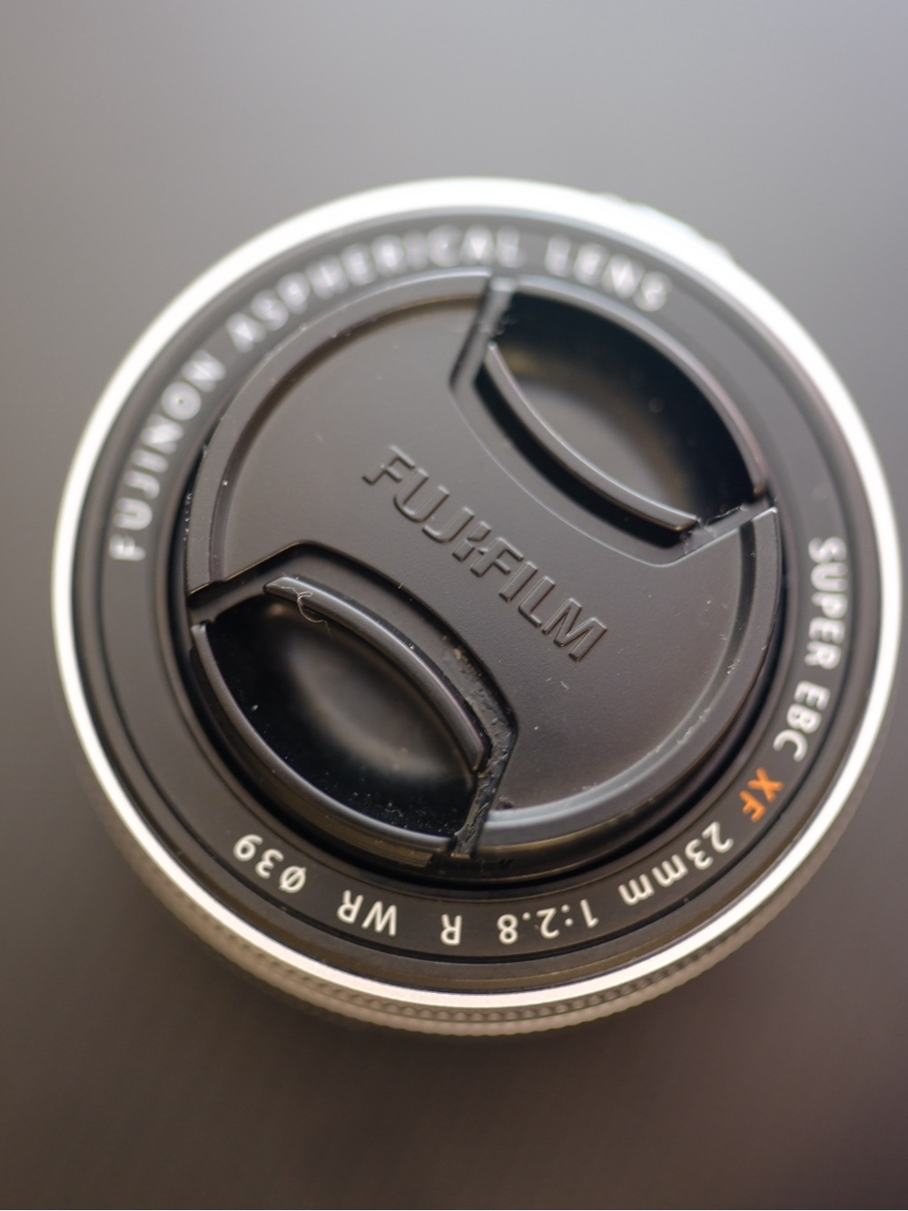 Fujifilm XF 23mm f/2 Lens — Black with Orange Accent